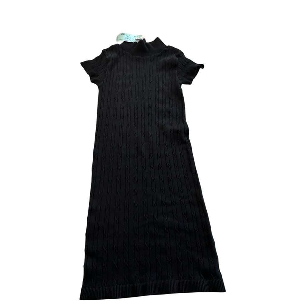 JJ AUTHENTIC Dress Women's Black XS Pencil‎ Style Stretch S/Sleeve New With Tag